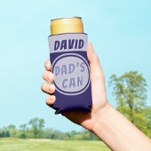 パーソナライズされたパパ名王室の青 缶クーラー