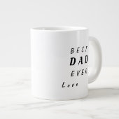 パーソナライズされたパパ向けマグカップ最高の-パパ常に ジャンボコーヒーマグカップ (正面右)