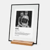パーソナライズされたパパ定義プリントと写真ギフト アクリルサイン (傾斜)
