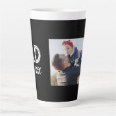 パーソナライズされたパパ父の日メンズベーシックTシャツ カフェラテマグ (正面)