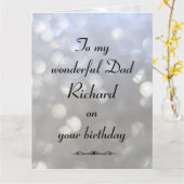 パーソナライズされたパパ誕生日 カード (黄色い花)