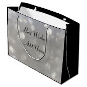 パーソナライズされたパパ誕生日 ラージペーパーバッグ (裏面アングル)