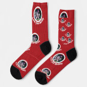 パーソナライズされたパパ靴下の写真柄ギフト ソックス (左)