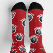 パーソナライズされたパパ靴下の写真柄ギフト ソックス (上部)