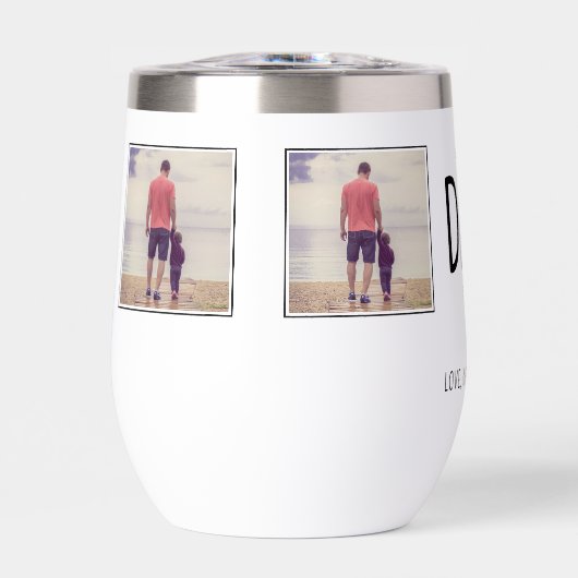 パーソナライズされたパパ4写真最高のパパエバモダンー (正面)