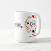 パーソナライズされたパパ コーヒーマグカップ (正面右)