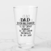 パーソナライズされたパパest父の日2024 タンブラーグラス (裏面)