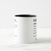 パーソナライズされたパラリーガル定義コーヒー マグカップ (中央)