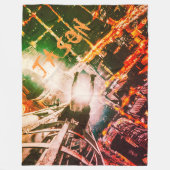 パーソナライズされたパルクールグラフィティアート フリースブランケット (正面)
