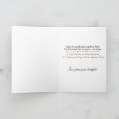 パーソナライズされたパンジー 紫 ラベンダー 黄色 母 カード (内部)