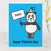 パーソナライズされたパンダパーティー 父の日のカード カード (黄色い花)