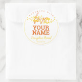 パーソナライズされたパン屋の台所ステッカー ラウンドシール (バッグ)