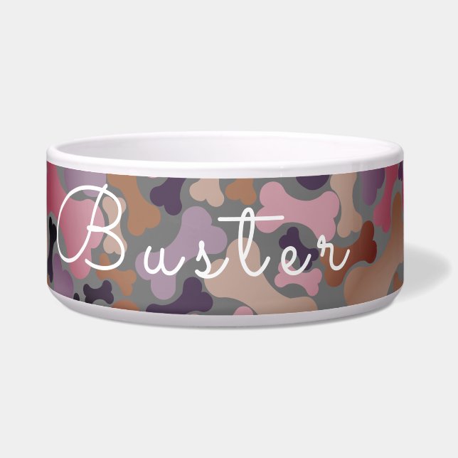 パーソナライズされたパーソナライズされた犬骨贈与 ボウル (左)