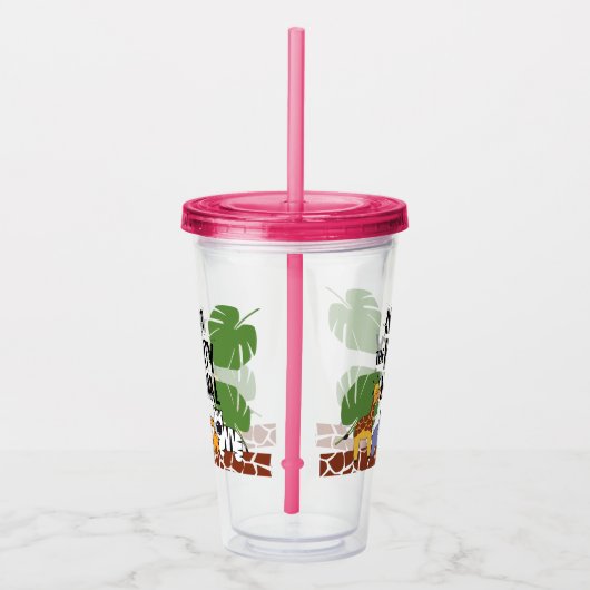 パーソナライズされたパーティーアニマルサファリギベウェイ アクリルタンブラー (右)