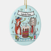 パーソナライズされたパーティー動物陶器装飾 セラミックオーナメント (右)