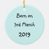 パーソナライズされたパーティー動物陶器装飾 セラミックオーナメント (裏面)