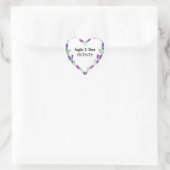 パーソナライズされたパープルハートステッカー ハートシール (バッグ)