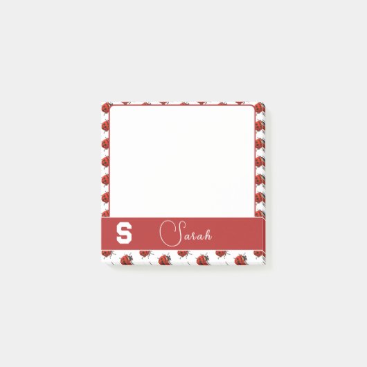 パーソナライズされたヒメムシ テーマ ポストイット (正面)