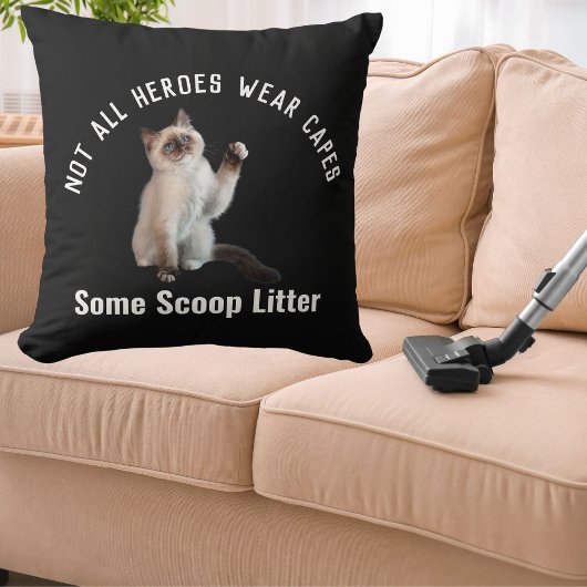 パーソナライズされたヒーローキャットパパ父の日の贈り物おもしろい クッション