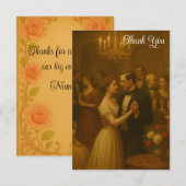 パーソナライズされたビクトリアンスタイル サンキューカード (正面/裏面)