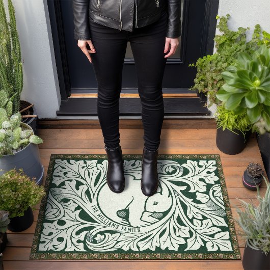 パーソナライズされたビクトリアンハレの文芸と工芸 ドアマット