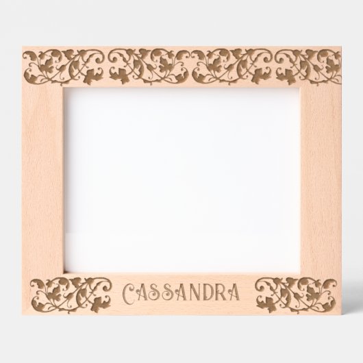 パーソナライズされたビクトリアン株 レーザー彫刻フレーム (正面)