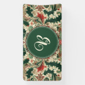パーソナライズされたビクトリアン/クリスマス 横断幕 (縦)
