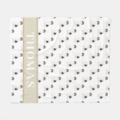 パーソナライズされたビグル フリースブランケット (正面(横))