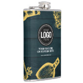 パーソナライズされたビジネスのダークグリーン醸造所テーマ フラスク (右)