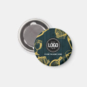 パーソナライズされたビジネスのダークグリーン醸造所テーマ マグネット (正面/裏面)