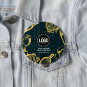 パーソナライズされたビジネスのダークグリーン醸造所テーマ 缶バッジ (インサイチュ)