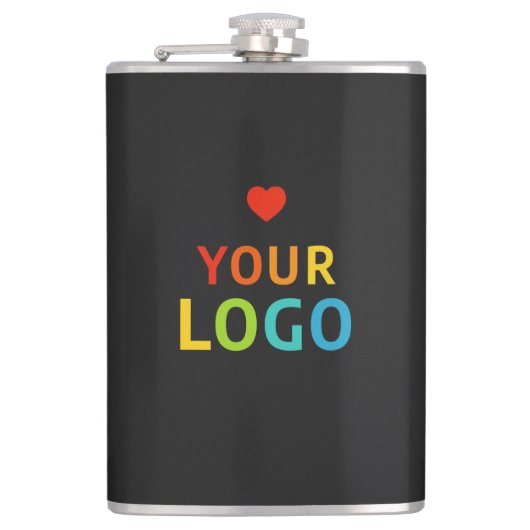 パーソナライズされたビジネスロゴ付きのFlask フラスク (正面)