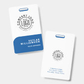 パーソナライズされたビジネス ロゴ 従業員名 スタッフ タグ バッジ (正面＆裏面)