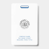 パーソナライズされたビジネス ロゴ 従業員名 スタッフ タグ バッジ (裏面)