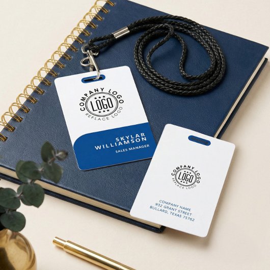 パーソナライズされたビジネス ロゴ 従業員名 スタッフ タグ バッジ