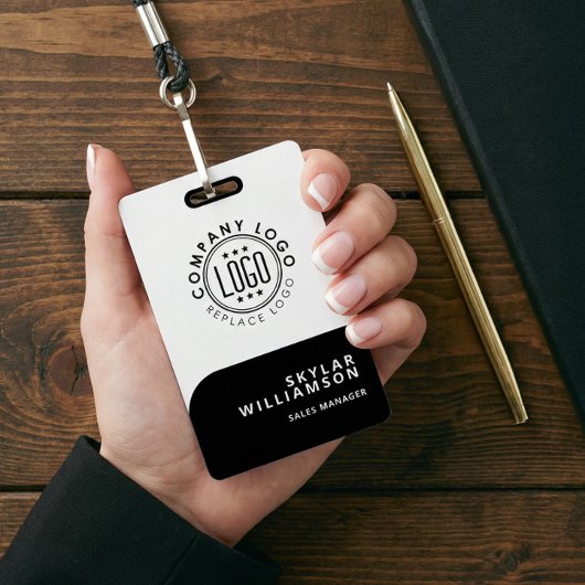 パーソナライズされたビジネス ロゴ 従業員名 スタッフ タグ バッジ