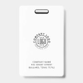 パーソナライズされたビジネス ロゴ 従業員名 スタッフ タグ バッジ (裏面)