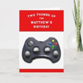 パーソナライズされたビデオゲームプレーヤーの誕生日 カード