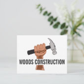 パーソナライズされたビルダー/建設 ポストカード (スタンド正面)