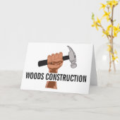 パーソナライズされたビルダ/建築 カード (黄色い花)