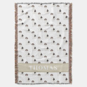 パーソナライズされたビーグル スローブランケット (正面縦)