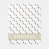 パーソナライズされたビーグル フリースブランケット (正面)