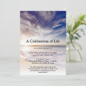 パーソナライズされたビーチお祝い 招待状 (スタンド正面)