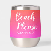 パーソナライズされたビーチお願いオレンジグラデーション色 (背面)