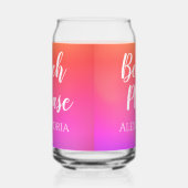 パーソナライズされたビーチお願いオレンジグラデーション色 ガラス缶 (左)