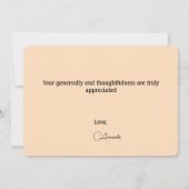 パーソナライズされたビーチサンキューカード サンキューカード (裏面)