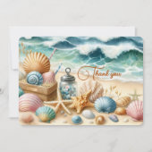 パーソナライズされたビーチサンキューカード サンキューカード (正面)