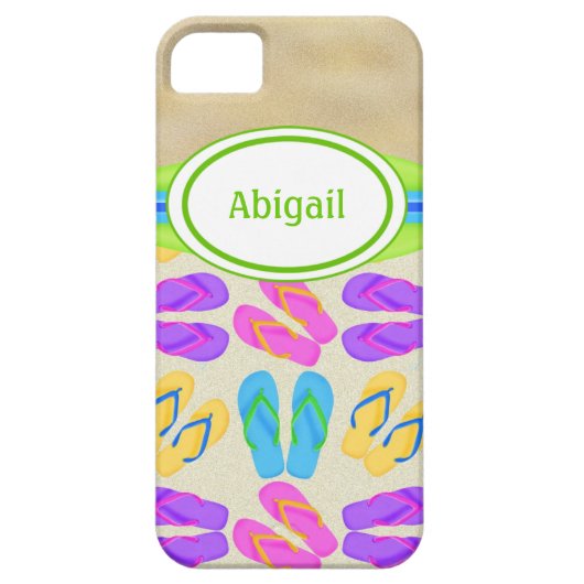 パーソナライズされたビーチサンダルとビーチiPhone 5ケース Case-Mate iPhoneケース (裏面)