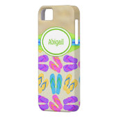 パーソナライズされたビーチサンダルとビーチiPhone 5ケース Case-Mate iPhoneケース (裏面左)