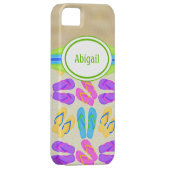パーソナライズされたビーチサンダルとビーチiPhone 5ケース Case-Mate iPhoneケース (裏面/右)